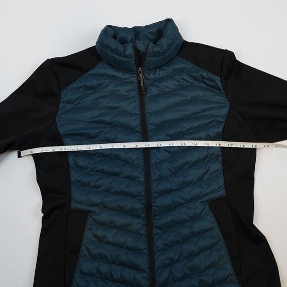 32 Degrees Mixed Media Lightweight Puffer Jacket Teal Black - Medium - Picture 6 of 6